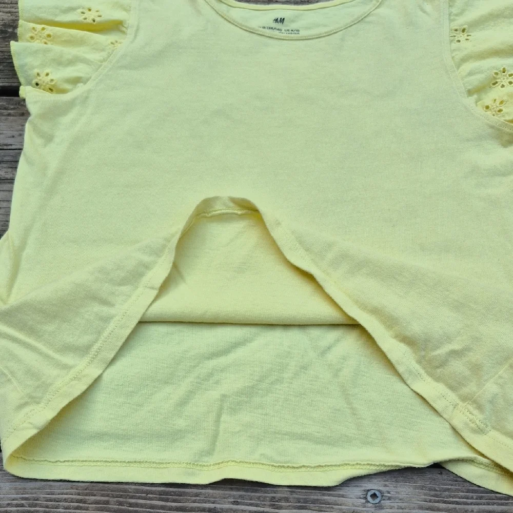 Yellow Ruffled Sleeve Top - Picture 7 of 11